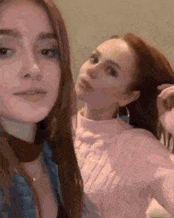 Gif - Ginger-haired Girls Making Out