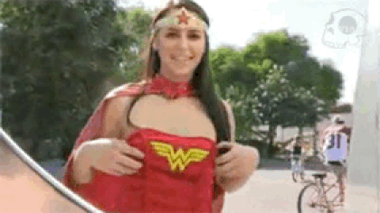 Gif - Wonder Girl Boob Flash