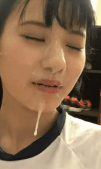 Gif - Chinese Face Soaked In Jizz