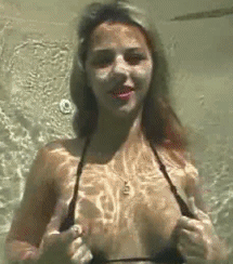 Gif - Molten Stunner Displaying Boobs Underwater