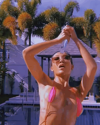 Gif - Handsome Chinese Swimsuit Stunner Gets Lubed