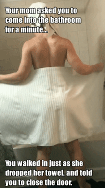 Gif - Mother Wished To Bathroom Together...