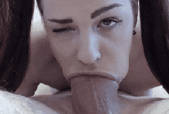 Gif - Handsome Geek Blowing Cock And Testicles