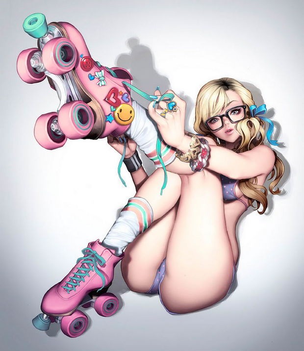 Roller skate girl.