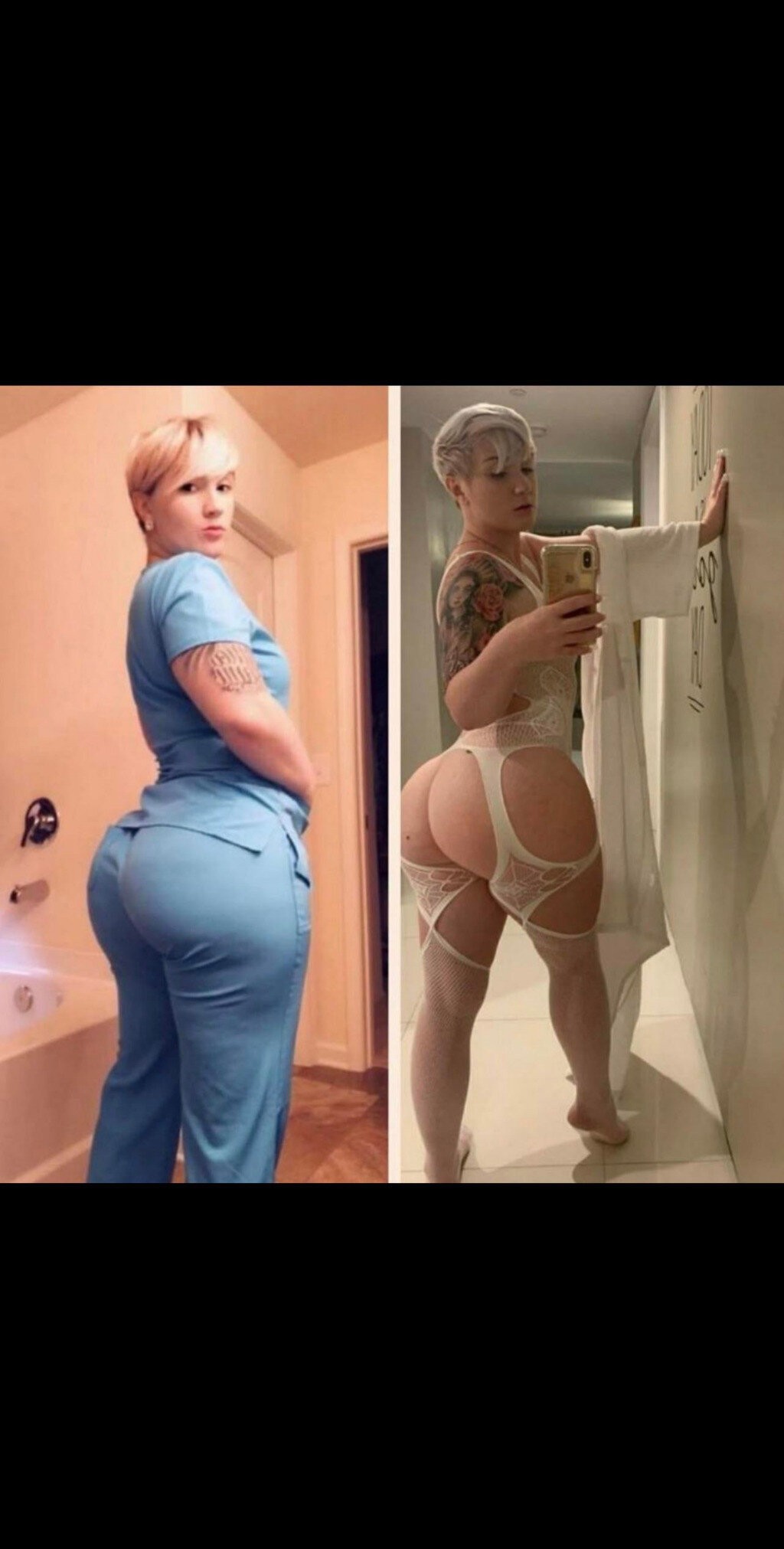 brief haired blond nurse thickness