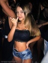 Pretty teenager in cut-offs