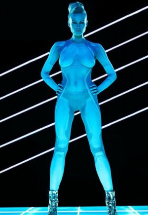 Pic - Tron Bodypaint Costume Have Fun