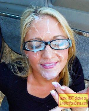 Pic - Cam Cougar Gets Drenched With Facial Cumshot Jizz!