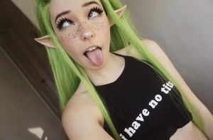 Pic - Belle Delphine Making Ahegao Face As Nice Elf Costume Have Fun